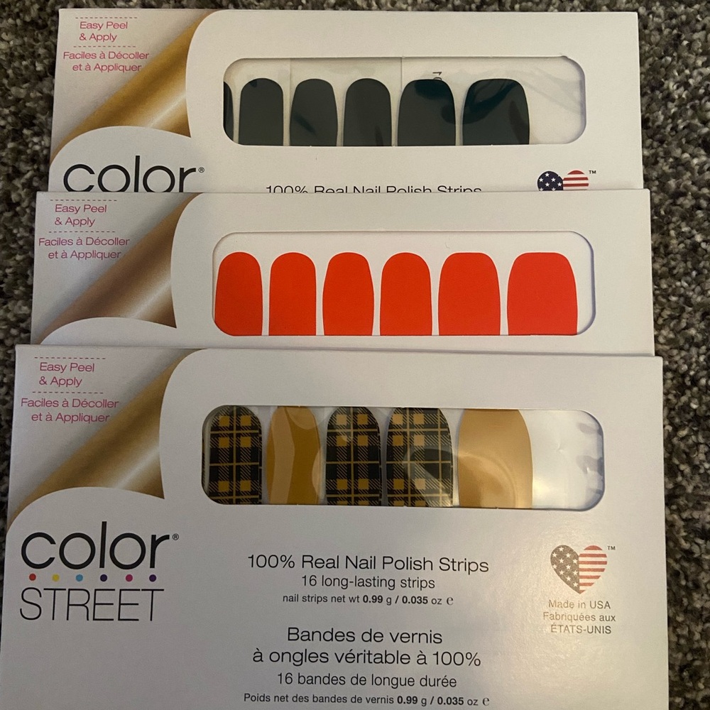 Color Street Bundle! Breaking Plaid, High Voltage, & Deep Diving.